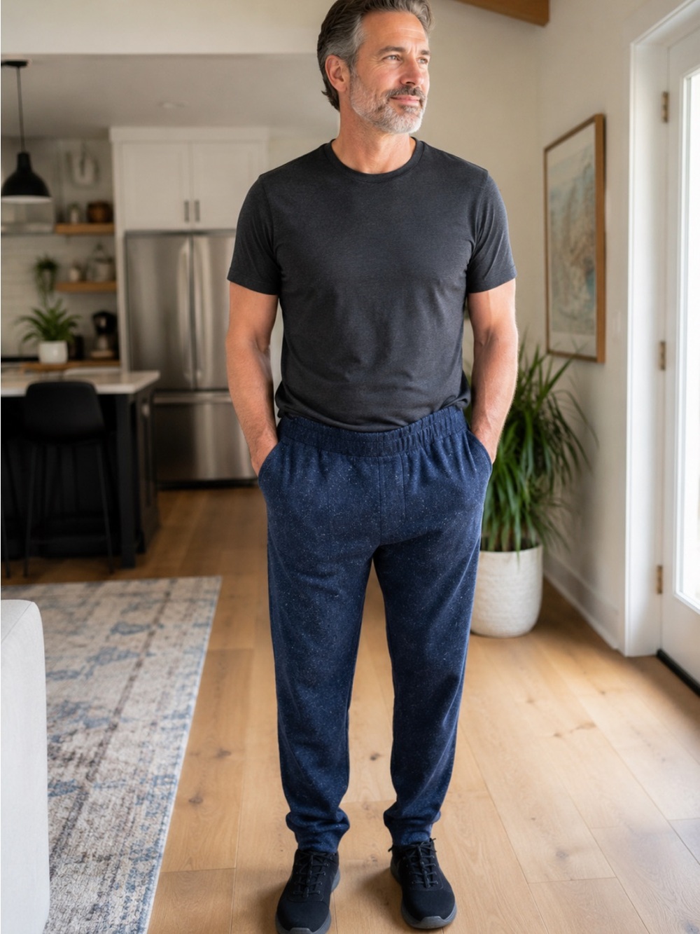 New Horst Blue Leisure Sweatpants with Relaxed Fit